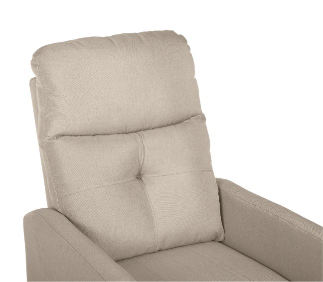 Relaxační polohovací TV křeslo MODO — látka, béžová, nosnost 130 kg