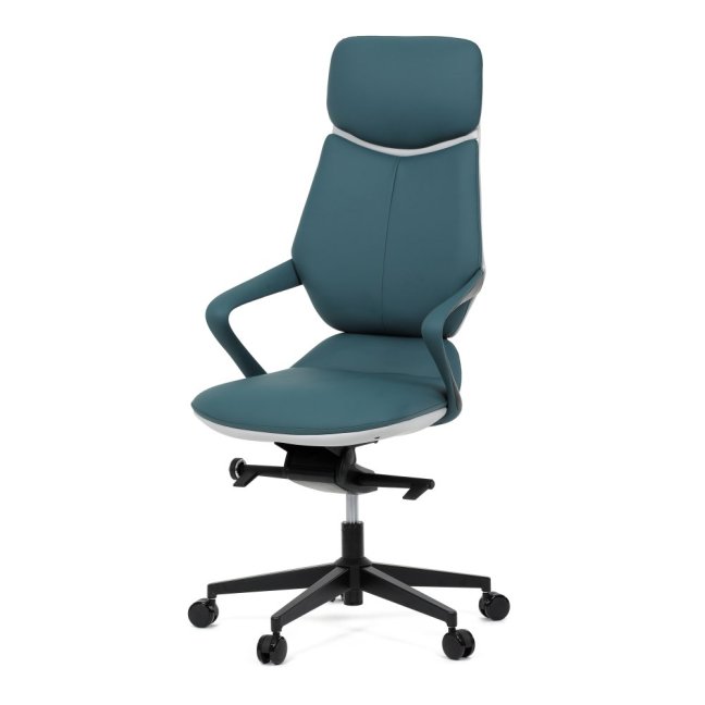 Kancelářské křeslo ZOTTO — ekokůže, tyrkysová