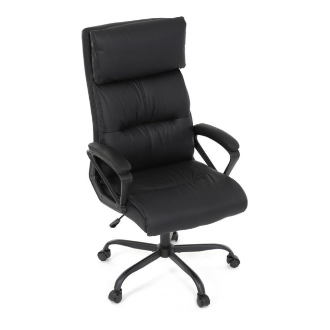 Kancelářské křeslo PEDRO — ekokůže, černá