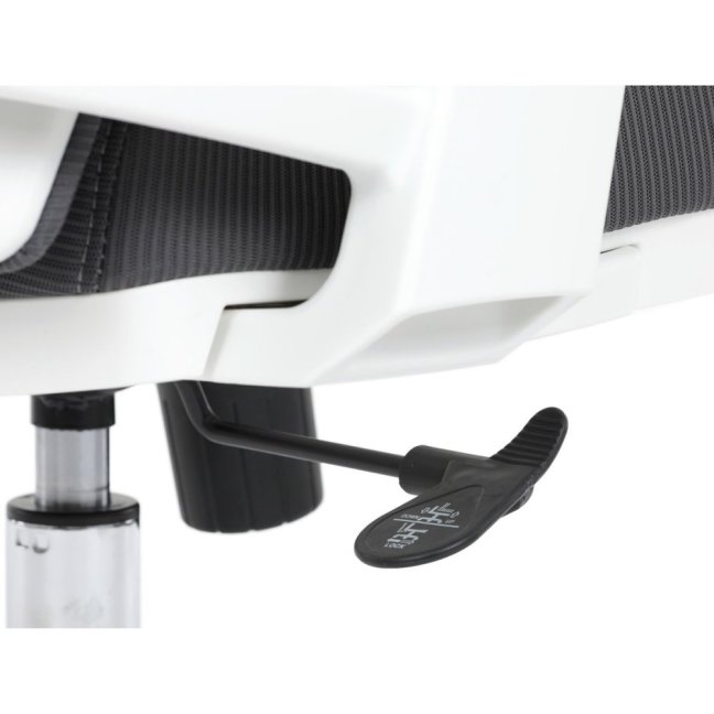 Kancelářská otočná židle TONKA — síť, bílá / šedá