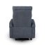 TV křeslo ALVI s elektrickým polohováním — látka, šedá, nosnost 130 kg