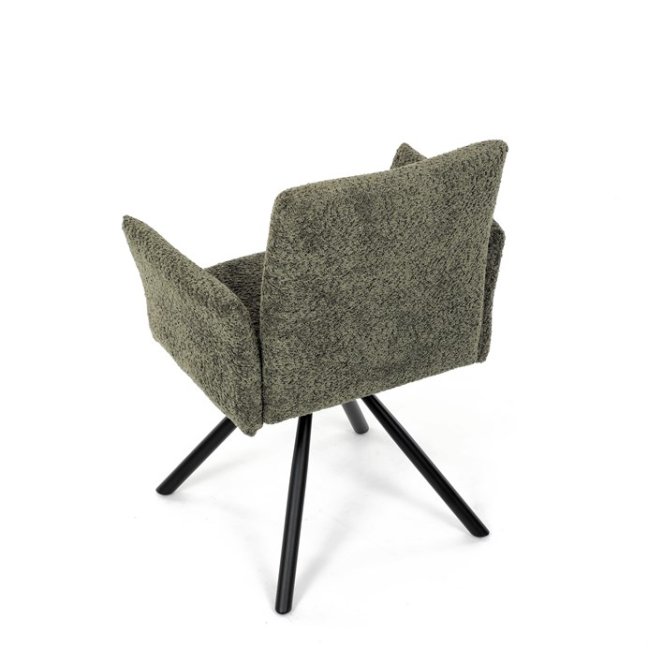 Jídelní otočné křeslo MANKA — kov, látka, více barev - Barevné varianty jídelního křesla MANKA: Šedá