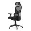 Kancelářská ergonomická židle TRAGEL — síť / látka, černá