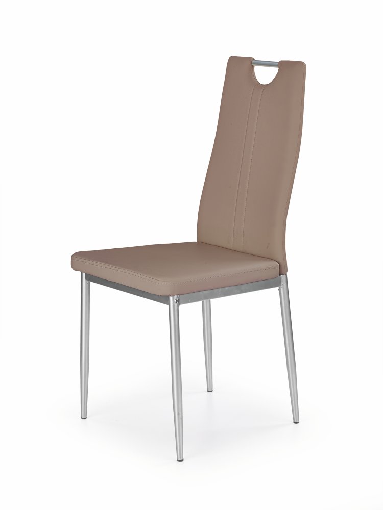 Levně Jídelní židle ARKA — kov, ekokůže, cappuccino
