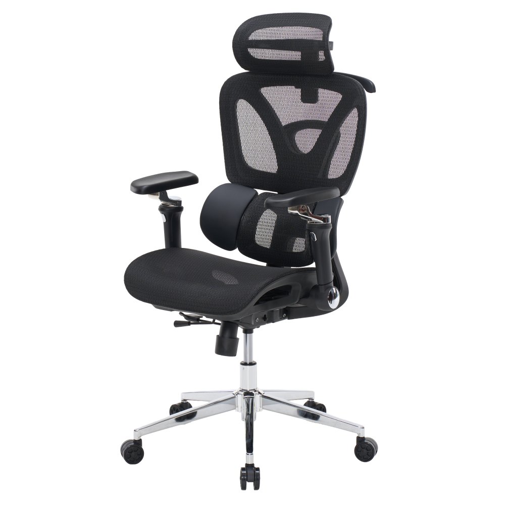 Levně Kancelářská ergonomická židle PORTE II — síťovina, černá